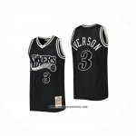 Camiseta Philadelphia 76ers Allen Iverson NO 3 Mitchell & Ness 1997-98 Negro2