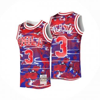 Camiseta Philadelphia 76ers Allen Iverson #3 Mitchell & Ness Lunar New Year Rojo