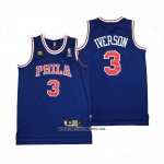 Camiseta Philadelphia 76ers Allen Iverson #3 Retro 10th Azul