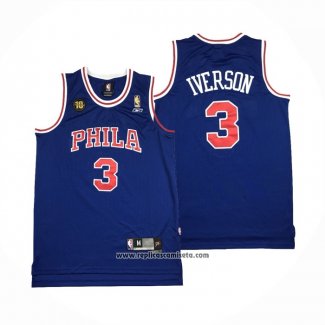 Camiseta Philadelphia 76ers Allen Iverson #3 Retro 10th Azul