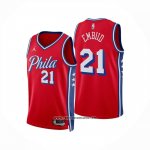 Camiseta Philadelphia 76ers Joel Embiid NO 21 Statement 2024-25 Rojo