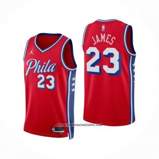 Camiseta Philadelphia 76ers LeBron James NO 23 Statement 2025-26 Rojo