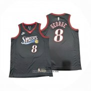 Camiseta Philadelphia 76ers Paul George NO 8 Classic 2025-26 Negro