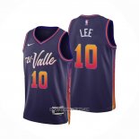 Camiseta Phoenix Suns Damion Lee #10 Ciudad 2023-24 Violeta
