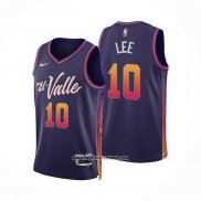Camiseta Phoenix Suns Damion Lee #10 Ciudad 2023-24 Violeta