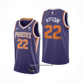 Camiseta Phoenix Suns Deandre Ayton #22 Icon 2021 Violeta