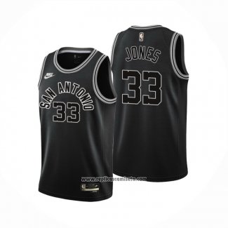 Camiseta San Antonio Spurs Tre Jones #33 Classic 2022-23 Negro