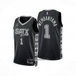 Camiseta San Antonio Spurs Victor Wembanyama #1 Statement 2022-23 Negro