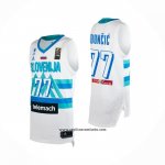 Camiseta Slovenia Luka Doncic #77 Tokyo 2021 Blanco2