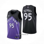 Camiseta Toronto Raptors DeAndre Bembry #95 Earned 2020-21 Negro Violeta