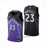 Camiseta Toronto Raptors Fred VanVleet #23 Earned 2020-21 Negro Violeta