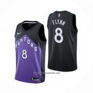 Camiseta Toronto Raptors Malachi Flynn #8 Earned 2020-21 Negro Violeta