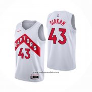 Camiseta Toronto Raptors Pascal Siakam #43 Association 2020-21 Blanco