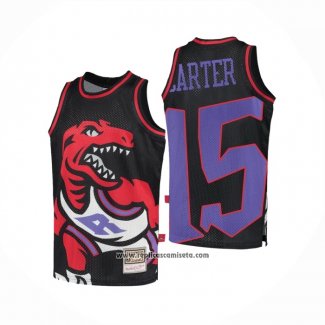 Camiseta Toronto Raptors Vince Carter #15 Mitchell & Ness Big Face Negro