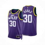 Camiseta Utah Jazz Ochai Agbaji #30 Classic 2023-24 Violeta