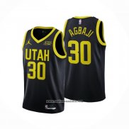 Camiseta Utah Jazz Ochai Agbaji #30 Statement 2022-23 Negro