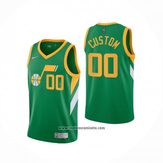 Camiseta Utah Jazz Personalizada Earned 2020-21 Verde