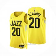 Camiseta Utah Jazz Udoka Azubuike #20 Icon 2022-23 Amarillo