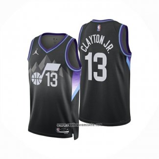 Camiseta Utah Jazz Walter Clayton Jr NO 13 Statement 2025-26 Negro