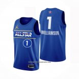 Camiseta All Star 2021 Orleans Pelicans Zion Williamson #1 Azul