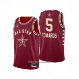 Camiseta All Star 2024 Minnesota Timberwolves Anthony Edwards #5 Rojo