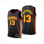 Camiseta Atlanta Hawks Bogdan Bogdanovic NO 13 Statement 2024-25 Negro