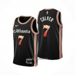 Camiseta Atlanta Hawks Jarrett Culver #7 Ciudad 2022-23 Negro