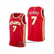 Camiseta Atlanta Hawks Rajon Rondo #7 Icon 2020-21 Rojo