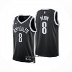 Camiseta Brooklyn Nets Egor Demin NO 8 Icon 2025-26 Negro