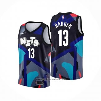 Camiseta Brooklyn Nets James Harden #13 Ciudad 2023-24 Negro