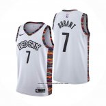 Camiseta Brooklyn Nets Kevin Durant #7 Ciudad 2019-20 Blanco