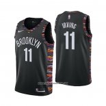 Camiseta Brooklyn Nets Kyrie Irving #11 Ciudad 2019-20 Negro