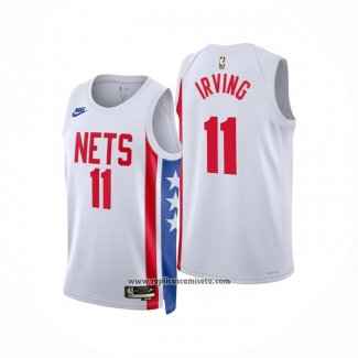 Camiseta Brooklyn Nets Kyrie Irving #11 Statement 2022-23 Blanco