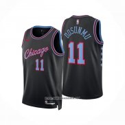 Camiseta Chicago Bulls Ayo Dosunmu NO 11 Ciudad 2025-26 Negro