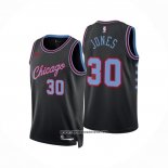 Camiseta Chicago Bulls Carlik Jones NO 30 Ciudad 2025-26 Negro