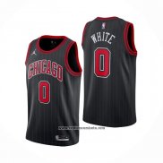 Camiseta Chicago Bulls Coby White #0 Statement 2020-21 Negro