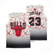 Camiseta Chicago Bulls Michael Jordan #23 Mitchell & Ness Blanco Rojo