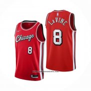 Camiseta Chicago Bulls Zach Lavine #8 Ciudad 2021-22 Rojo