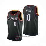 Camiseta Cleveland Cavaliers Kevin Love #0 Ciudad 2020-21 Negro