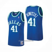 Camiseta Dallas Mavericks Dirk Nowitzki #41 Mitchell & Ness 1998-99 Azul