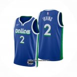 Camiseta Dallas Mavericks Kyrie Irving #2 Ciudad 2022-23 Azul