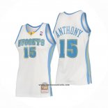 Camiseta Denver Nuggets Carmelo Anthony #15 Mitchell & Ness 2006-07 Blanco