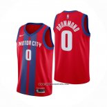 Camiseta Detroit Pistons Andre Drummond #0 Ciudad 2019-20 Rojo