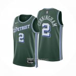 Camiseta Detroit Pistons Cade Cunningham #2 Ciudad 2022-23 Verde