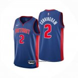 Camiseta Detroit Pistons Cade Cunningham NO 2 Icon 2024-25 Azul