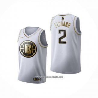 Camiseta Golden Edition Los Angeles Clippers Kawhi Leonard #2 Blanco