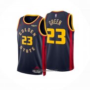 Camiseta Golden State Warriors Draymond Green #23 Ciudad 2024-25 Azul