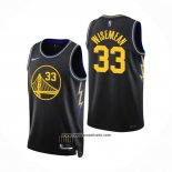 Camiseta Golden State Warriors James Wiseman #33 Ciudad 2021-22 Negro