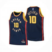 Camiseta Golden State Warriors Jimmy Butler III NO 10 Ciudad 2024-25 Azul
