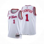 Camiseta Houston Rockets Amen Thompson #1 Ciudad 2023-24 Blanco